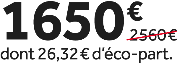 1650 €￼ dont 26,32 € d’ co part.