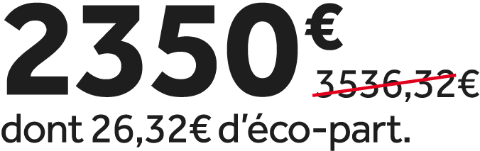 2350 €￼ dont 26,32€ d’ co part.