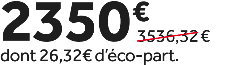 2350 €￼ dont 26,32€ d’ co part.