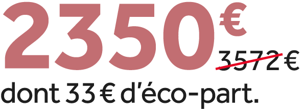 2350 €￼ dont 33 € d’ co part.