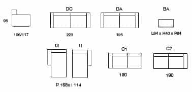 Dimensions MODÈLE 2610 - FÉLIX