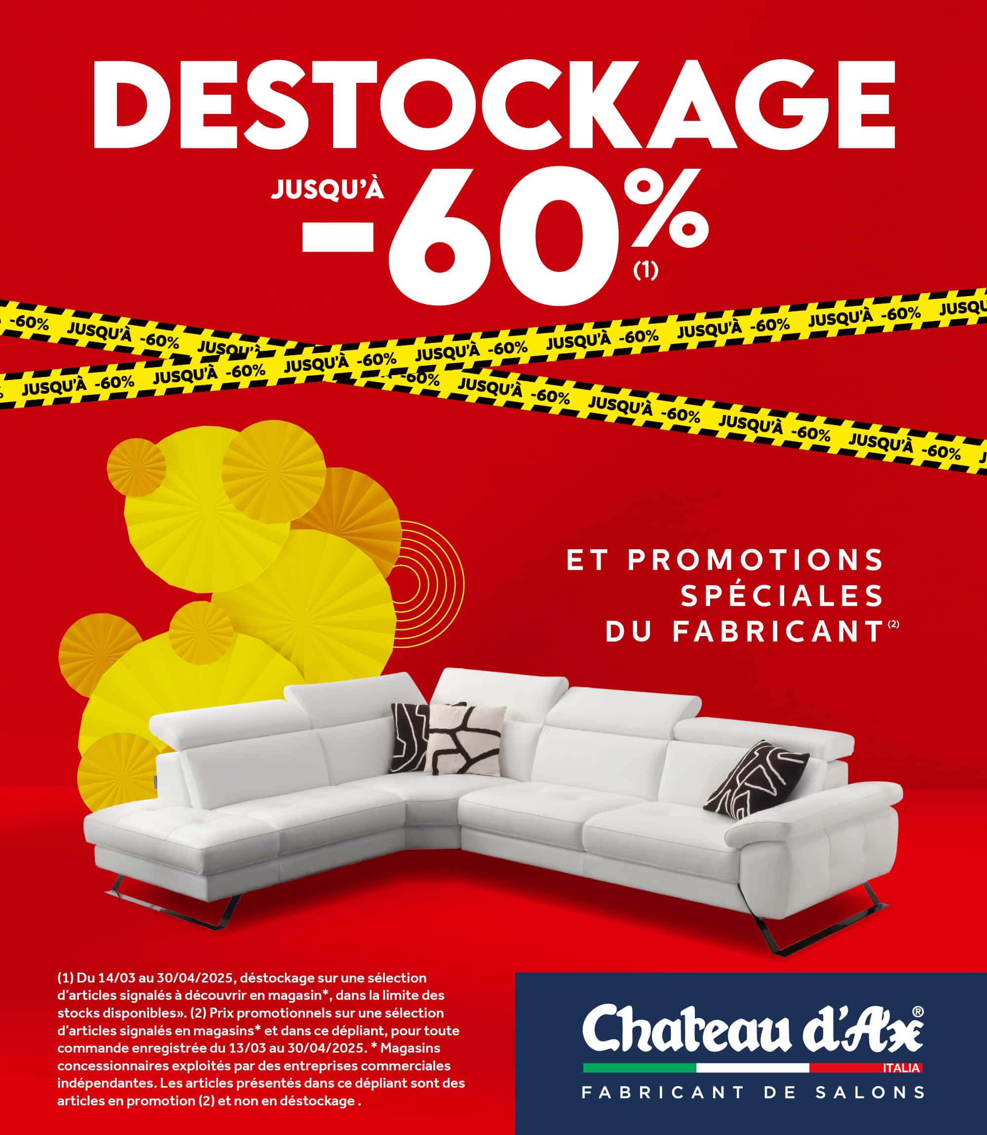 Déstockage jusqu'à -60%